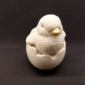 Department 56 Chick in Egg Figurine ~ Bisque Porcelain ~ Easter Collection